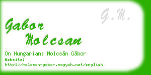 gabor molcsan business card