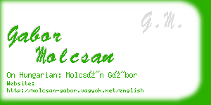 gabor molcsan business card